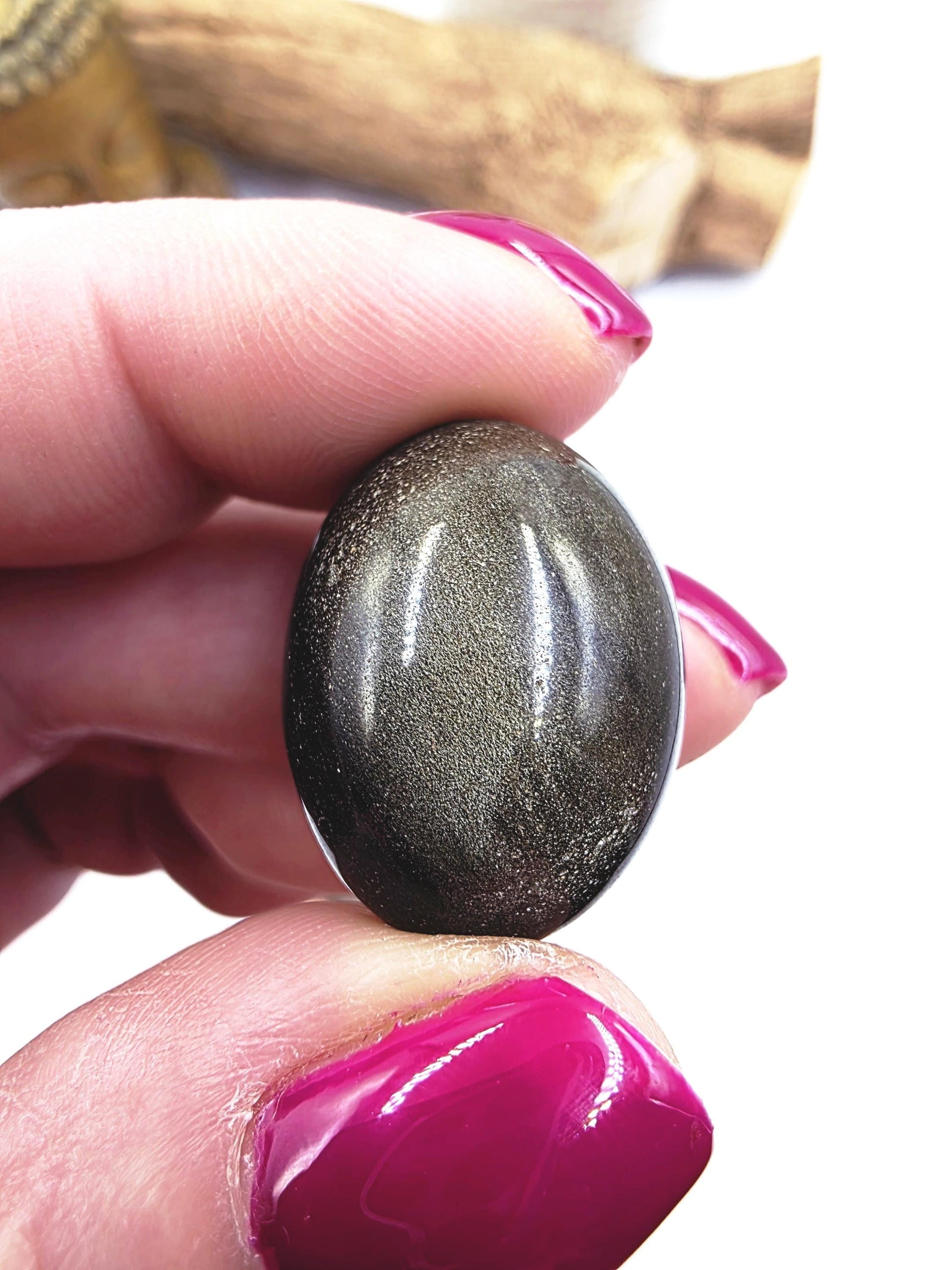 Gold Sheen Obsidian Tumble Stone – Protection, Confidence & Transformation Crystal