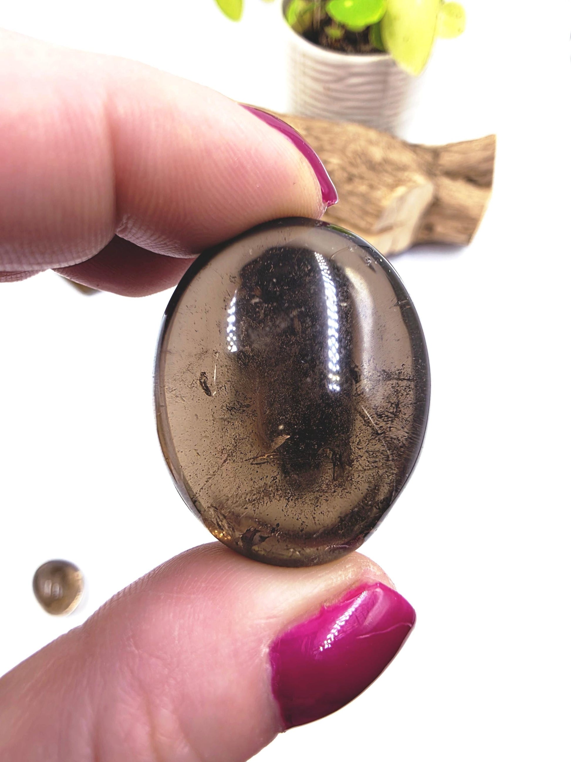 Large Smoky Quartz Tumble Stone – Grounding, Protection & Stress Relief Healing Crystal