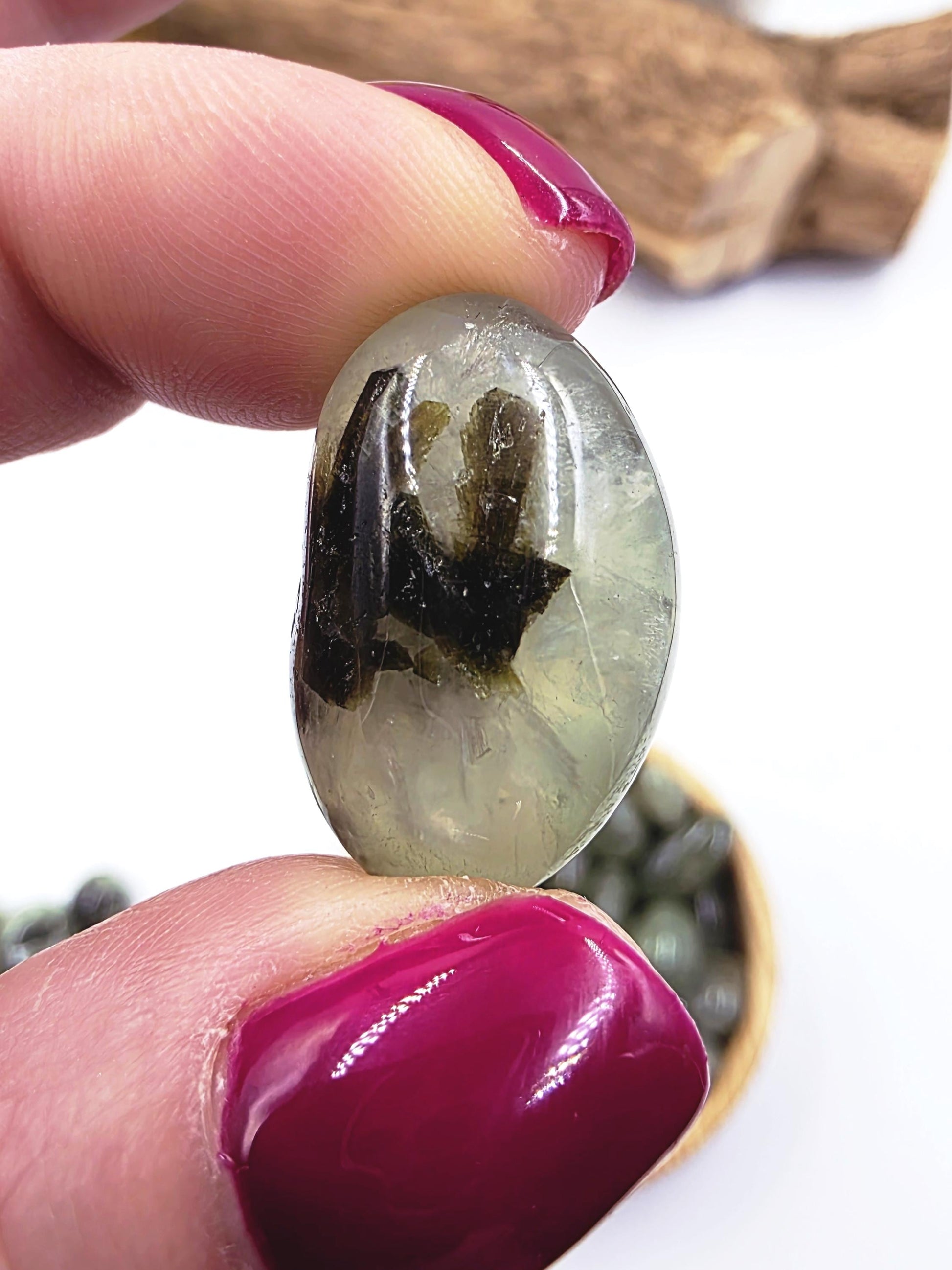 Little Prehnite Tumble Stone – Peace, Intuition & Emotional Healing Crystal