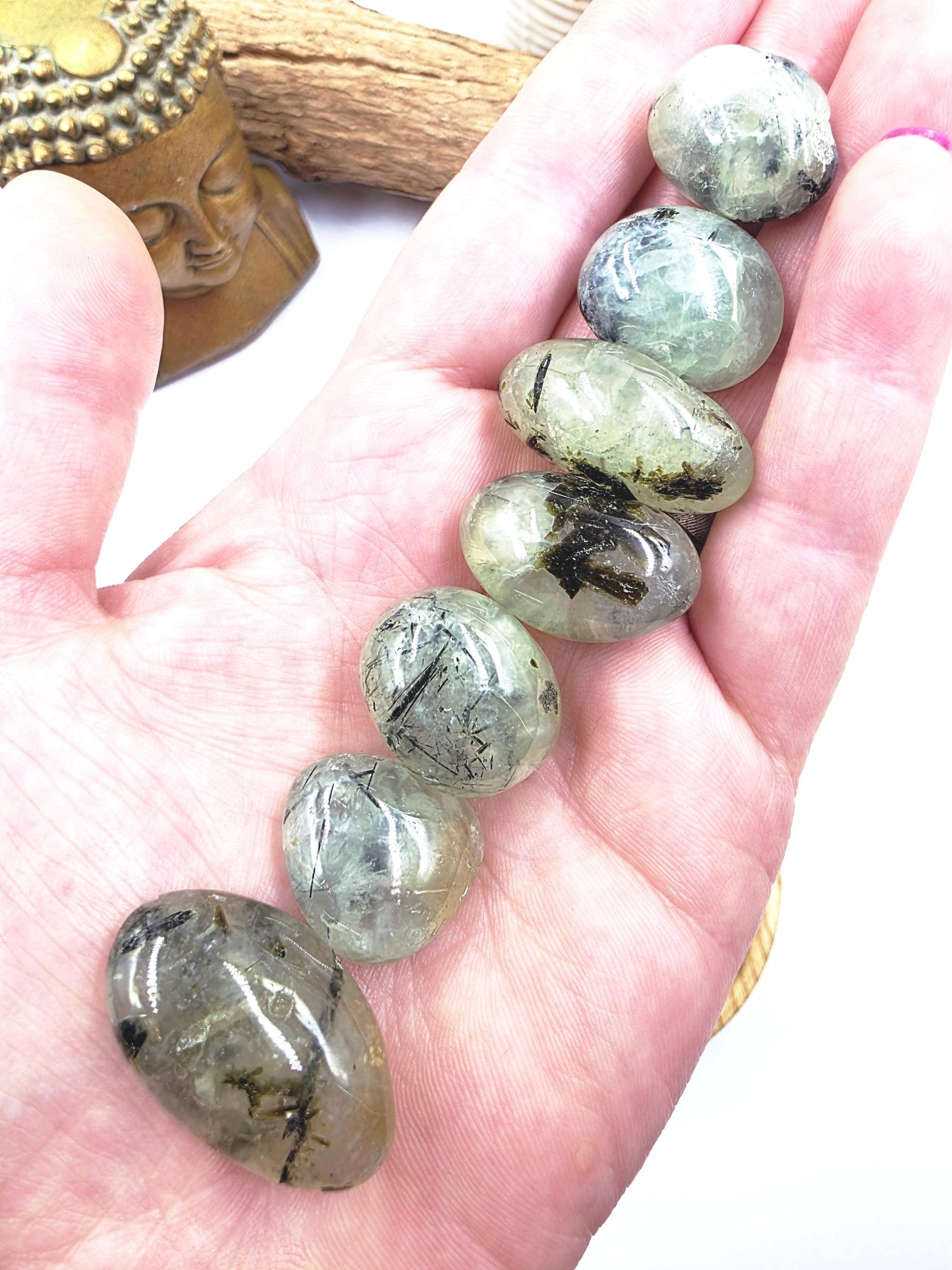 Little Prehnite Tumble Stone – Peace, Intuition & Emotional Healing Crystal