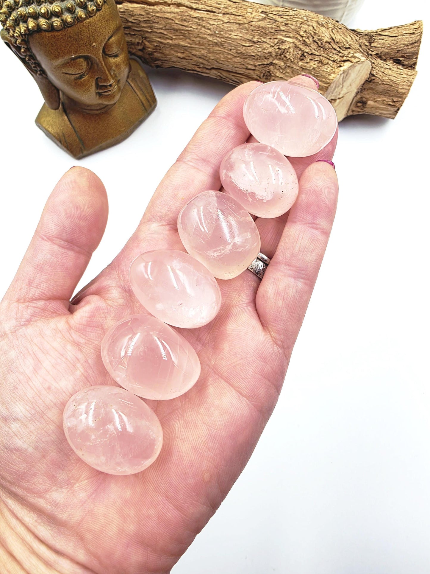 Rose Quartz Tumble Stone – Love, Self-Care & Emotional Healing Crystal