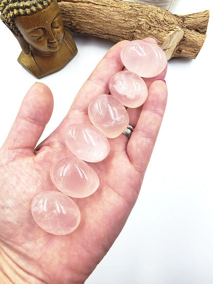 Rose Quartz Tumble Stone – Love, Self-Care & Emotional Healing Crystal