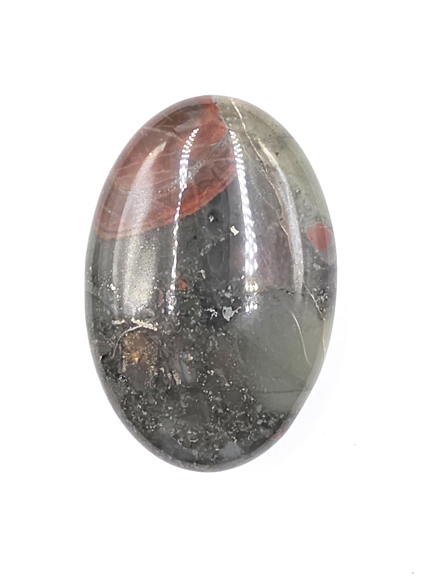 African Bloodstone Palm Stone – Courage, Strength & Vitality Healing Crystal, 60g