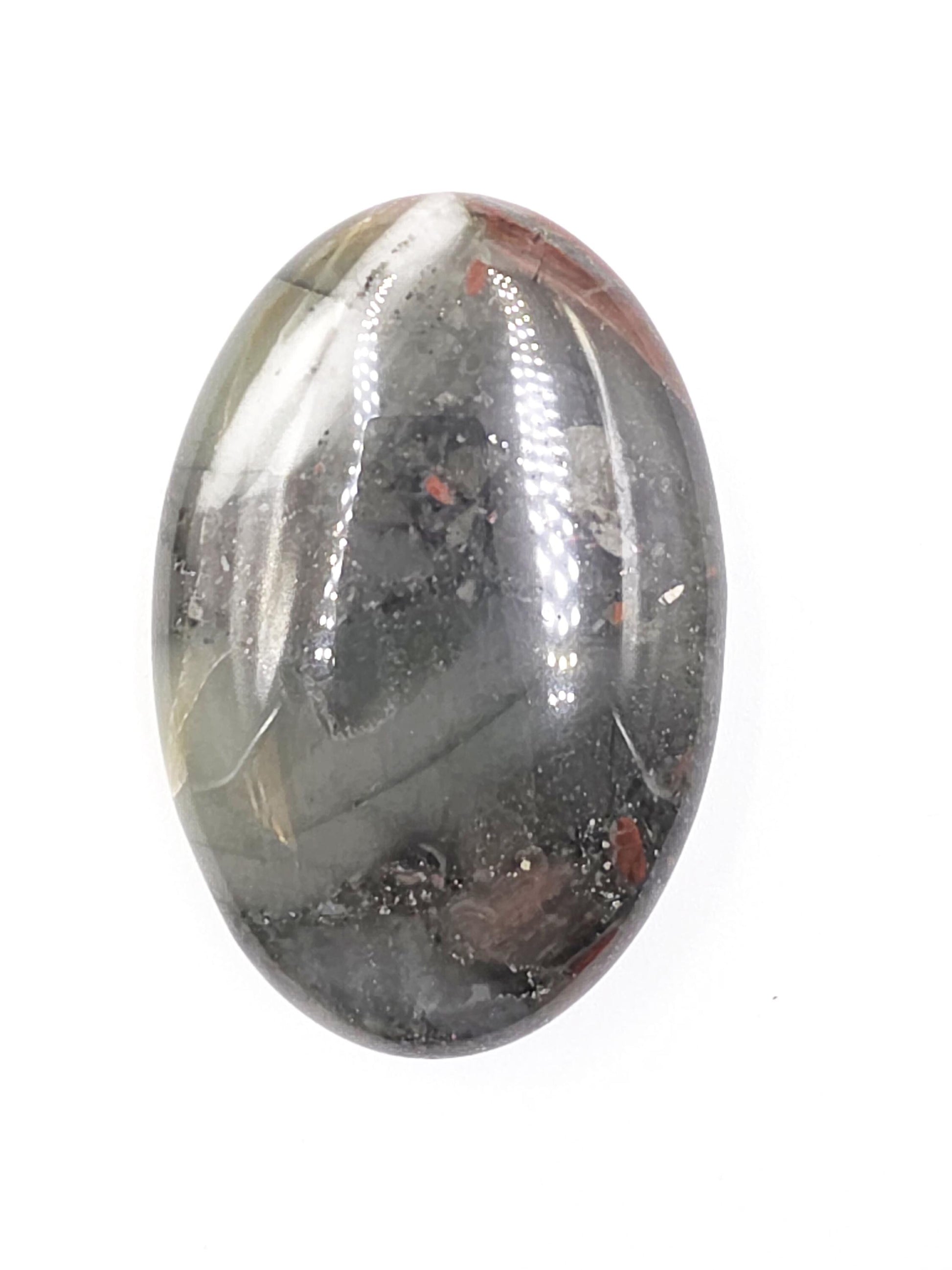 African Bloodstone Palm Stone – Courage, Strength & Vitality Healing Crystal, 60g