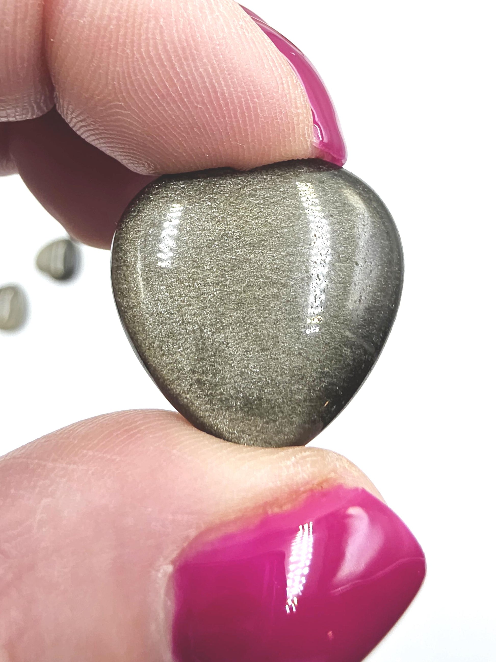 Mini Gold Sheen Obsidian Crystal Heart – Protection, Confidence & Grounding Gemstone, 23mm