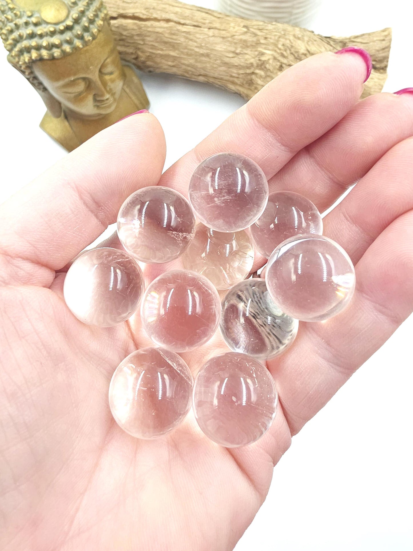 High Grade Clear Quartz Mini Sphere – Clarity, Energy Amplification & Healing Crystal Ball, 19+ mm