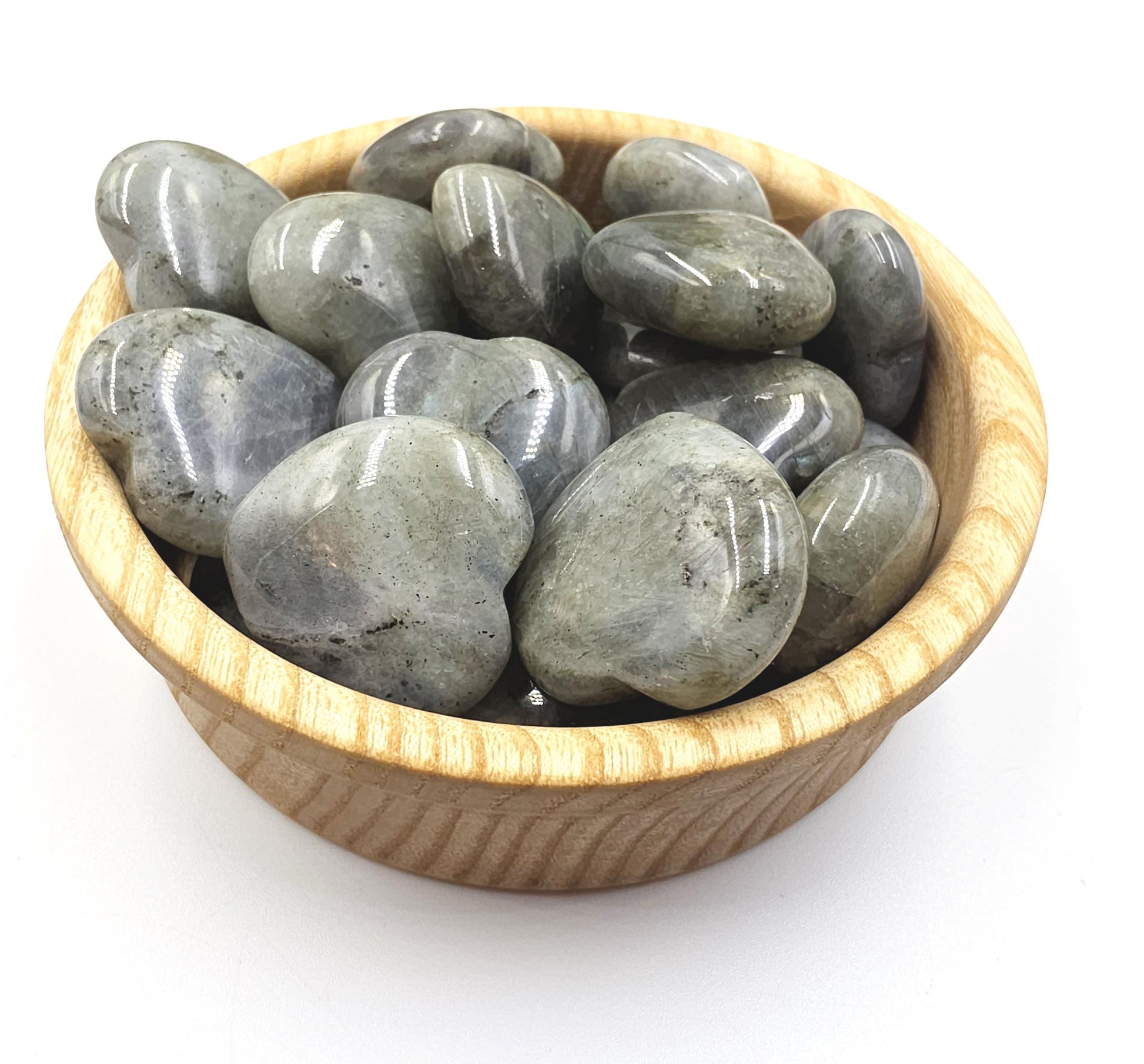 Labradorite Crystal Puff Heart – Intuition, Protection & Transformation Healing Stone