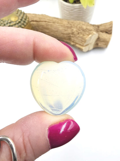 Opalite Crystal Heart – Calm, Emotional Clarity & Uplifting Energy Crystal