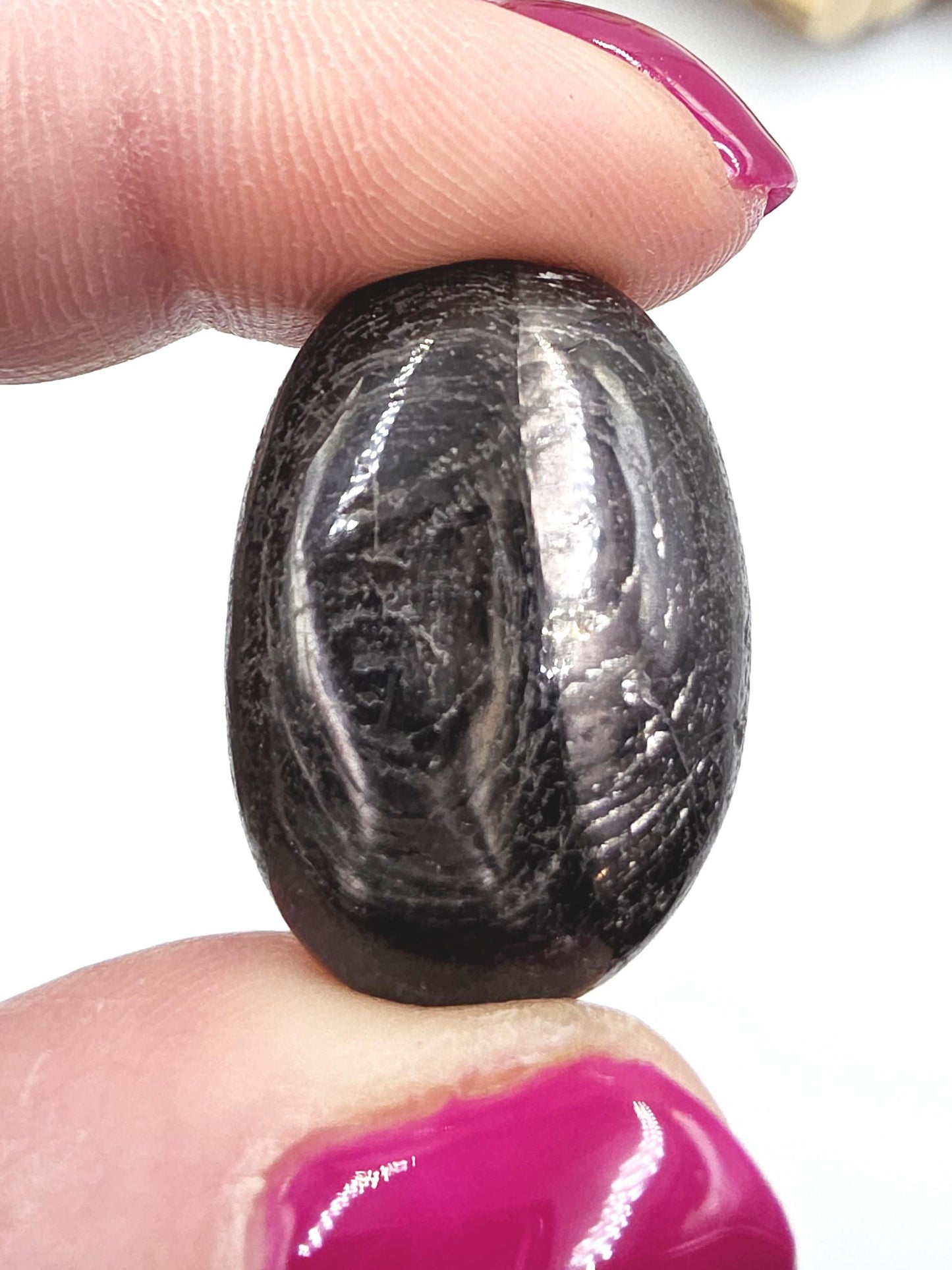 Mini Hypersthene Pebble Palm – Intuition, Protection & Deep Calm Crystal, 15g