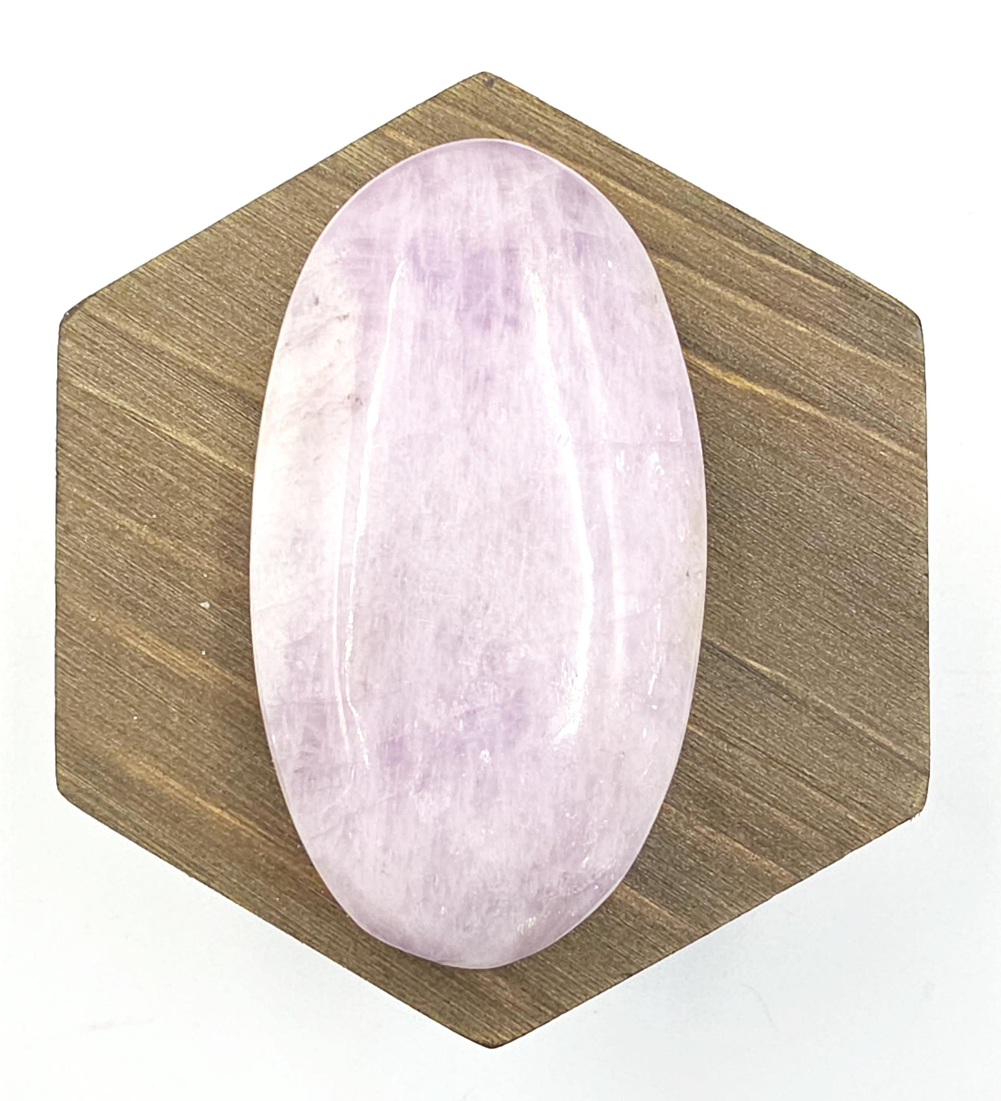 Flashy Kunzite Crystal Palm Stone - Heart Chakra & Emotional Healing Crystal, 110g
