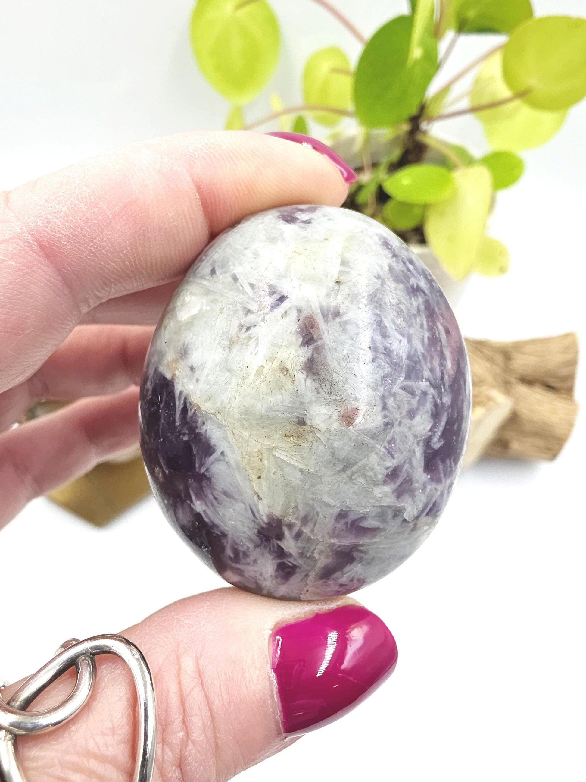 Large Unicorn Stone Palm Stone (Pegmatite) – Calm, Comfort & Emotional Healing Crystal, 100g