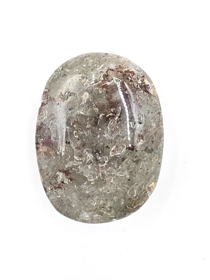 Garden Quartz (Lodolite) Palm Stone – Manifestation, Clarity & Inner Journey Healing Crystal, 50g