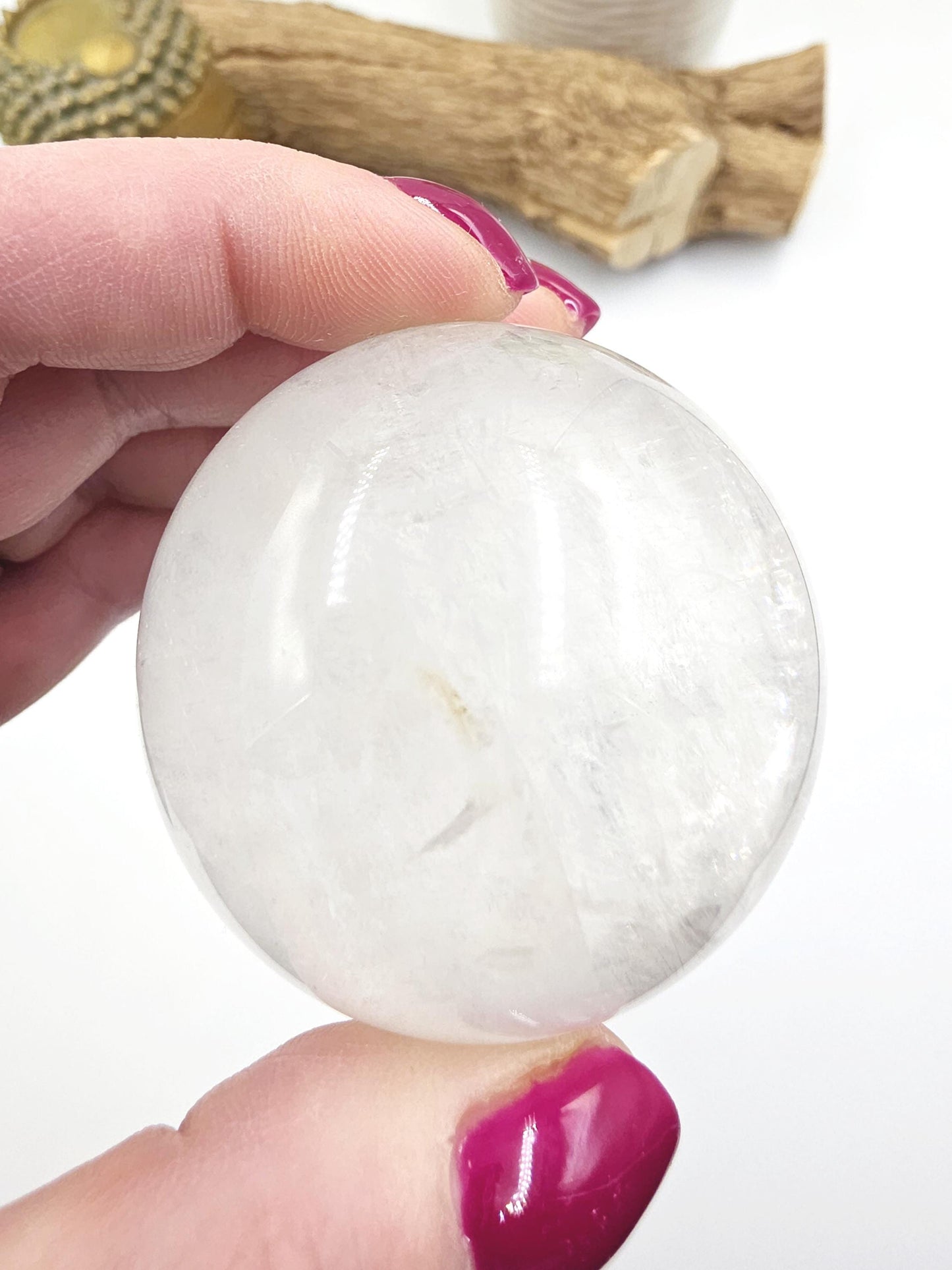 Flashy Optical Calcite Sphere – Clarity, Focus & Energy Amplification Healing Crystal Ball, 53mm