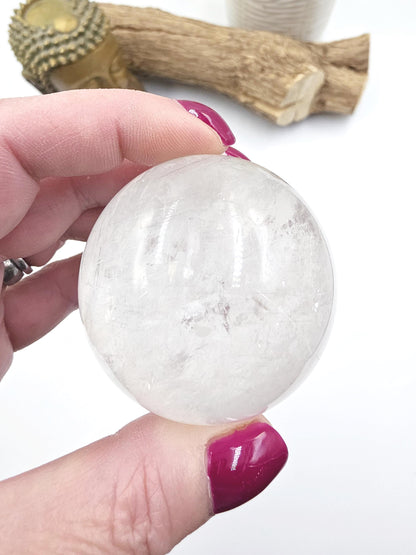 Flashy Optical Calcite Sphere – Clarity, Focus & Energy Amplification Healing Crystal Ball, 53mm