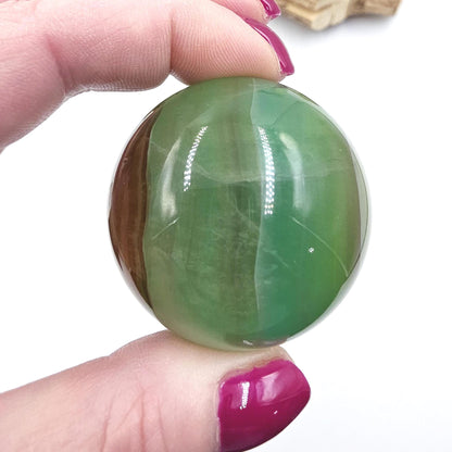 Green and Yellow Fluorite Sphere (Jackfruit Fluorite) – Clarity, Harmony & Positive Energy Crystal Ball, 47mm