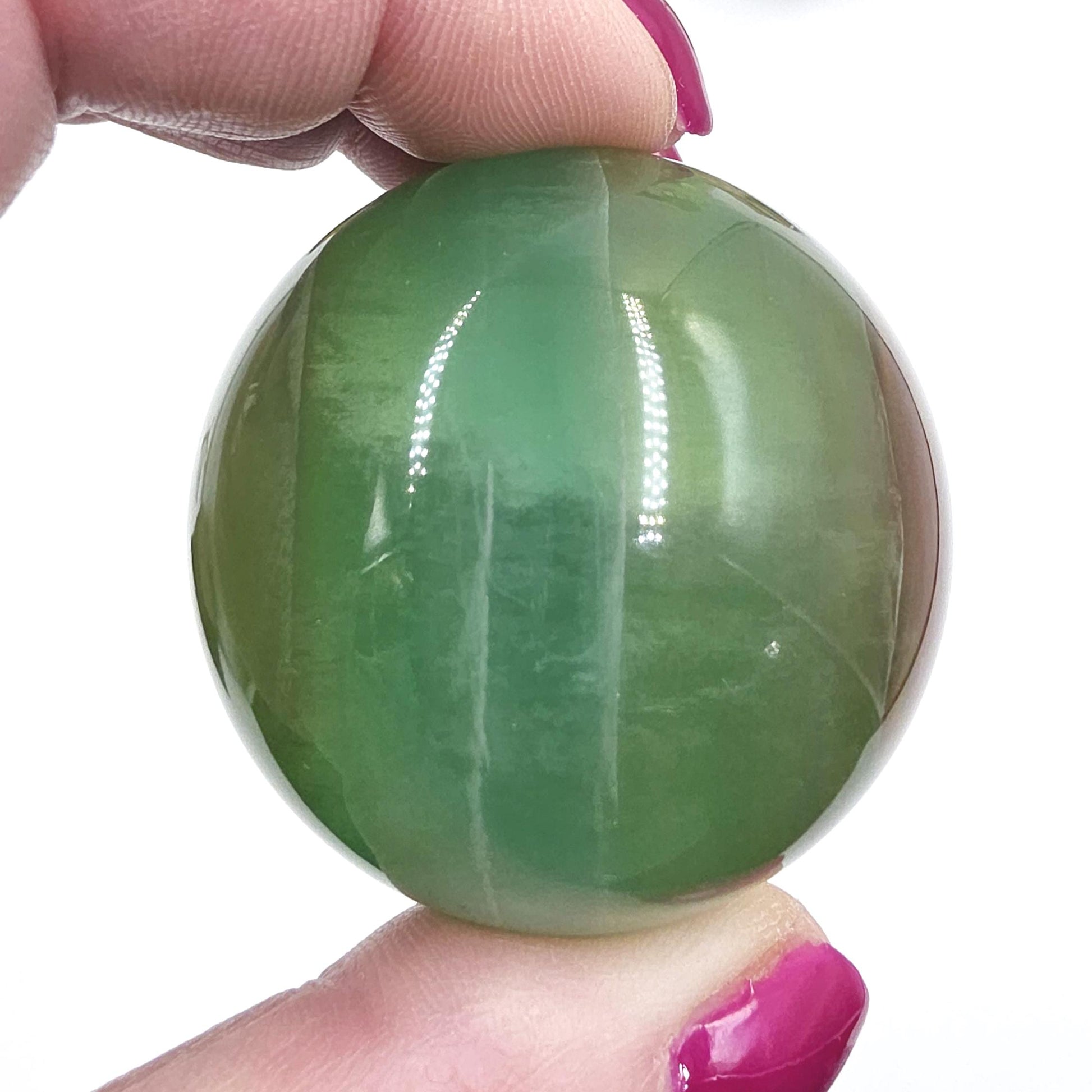Green and Yellow Fluorite Sphere (Jackfruit Fluorite) – Clarity, Harmony & Positive Energy Crystal Ball, 47mm