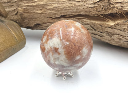 Rare Sunstone and Cordierite (Also known as Iolite) Sphere – Joy, Intuition & Inner Strength Healing Crystal Ball, 42mm
