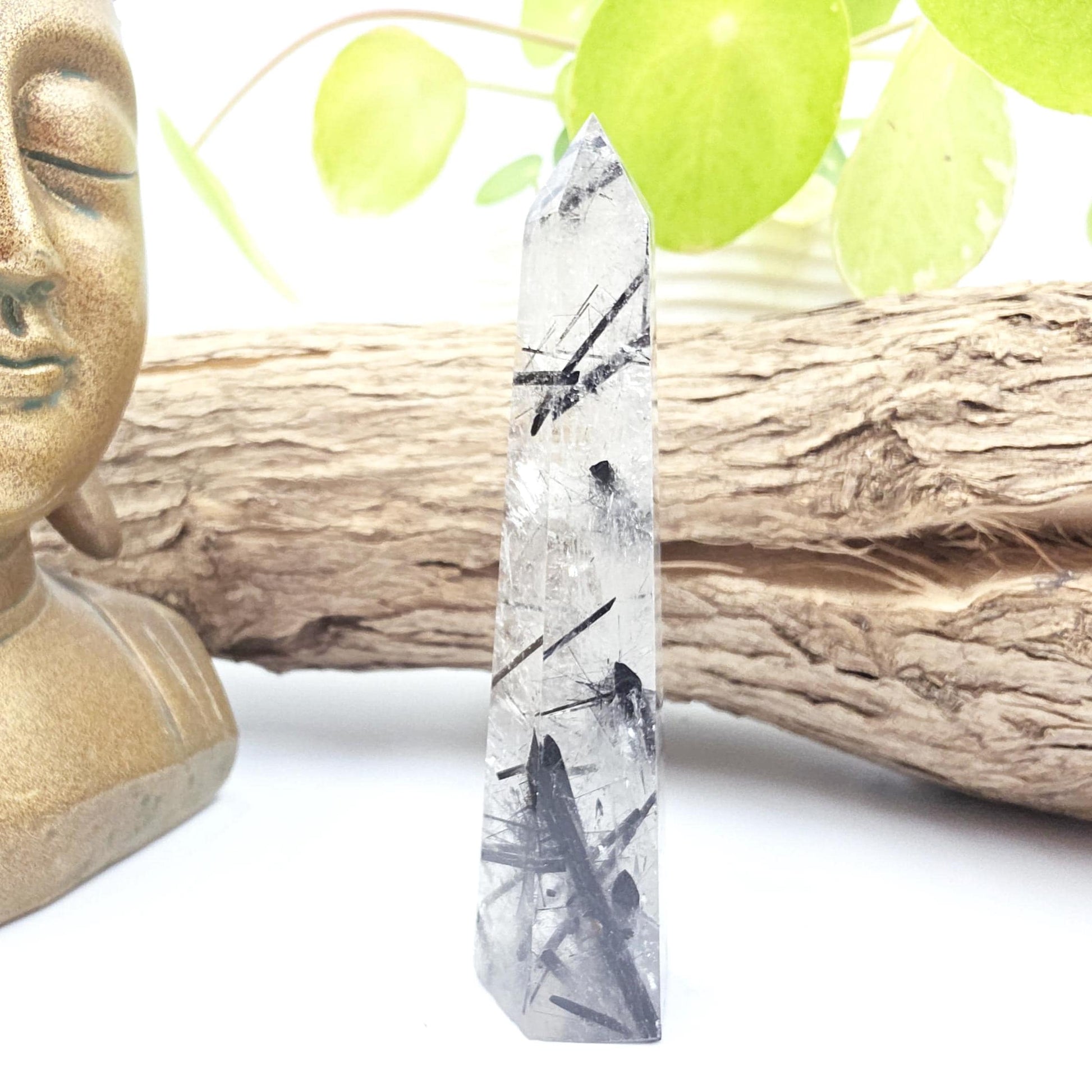 High Grade Tourmaline in Quartz Tower – Protection, Grounding & Energy Cleansing Crystal Point - 60g