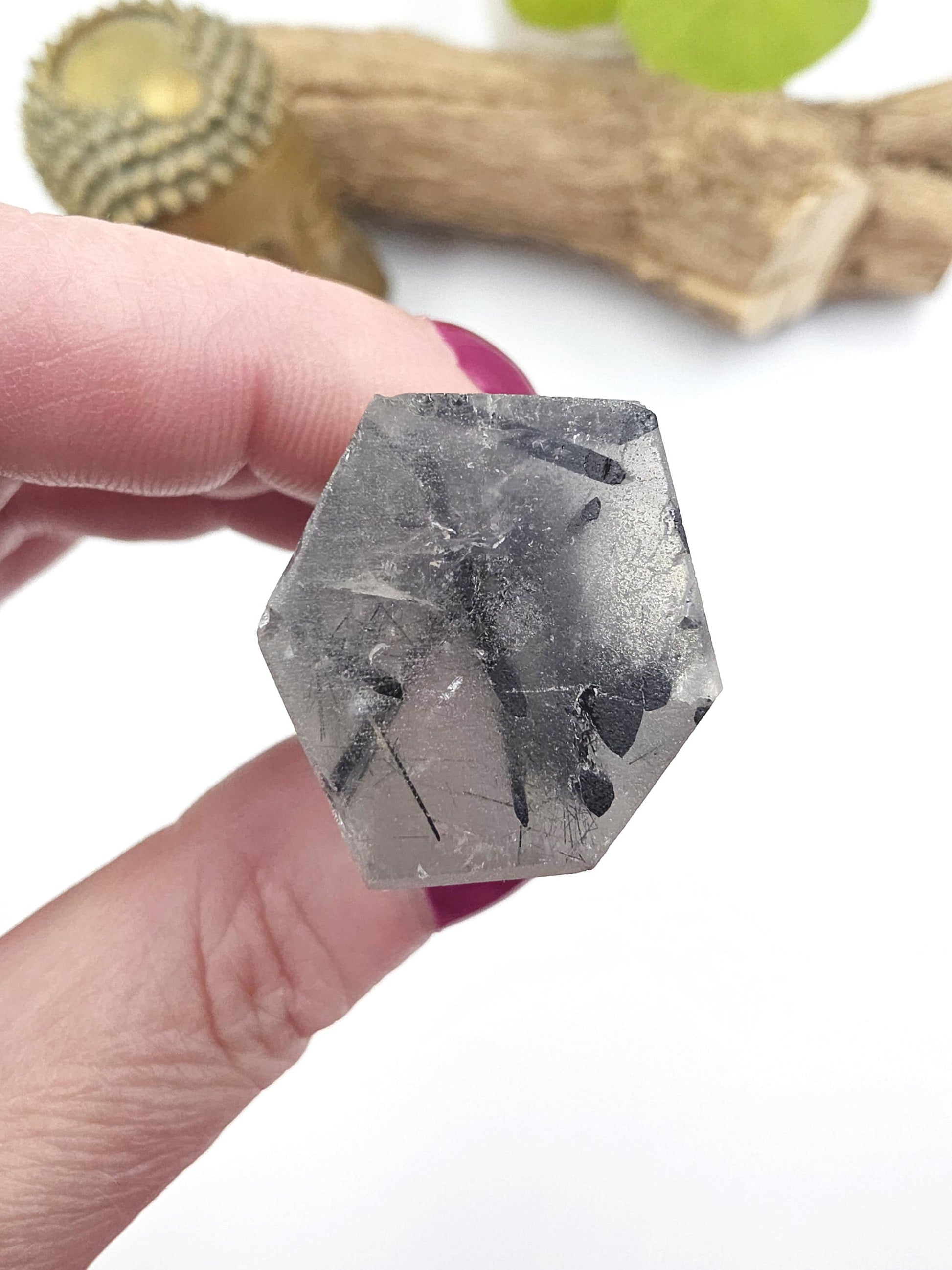 High Grade Tourmaline in Quartz Tower – Protection, Grounding & Energy Cleansing Crystal Point - 60g