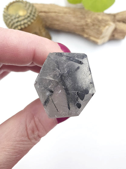 High Grade Tourmaline in Quartz Tower – Protection, Grounding & Energy Cleansing Crystal Point - 60g