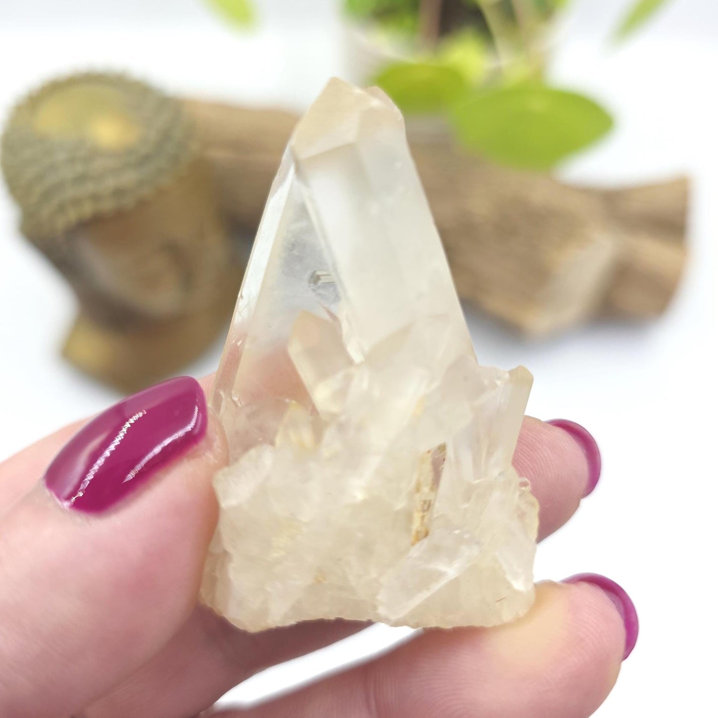 Mini Raw Clear Quartz Cluster – Amplification, Cleansing & High Vibration Healing Crystal, 35g