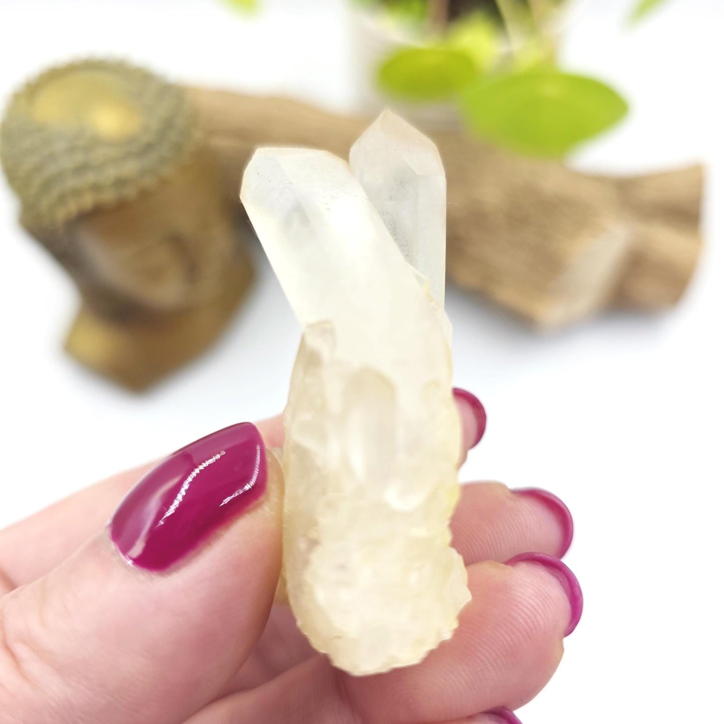 Mini Raw Clear Quartz Cluster – Amplification, Cleansing & High Vibration Healing Crystal, 35g
