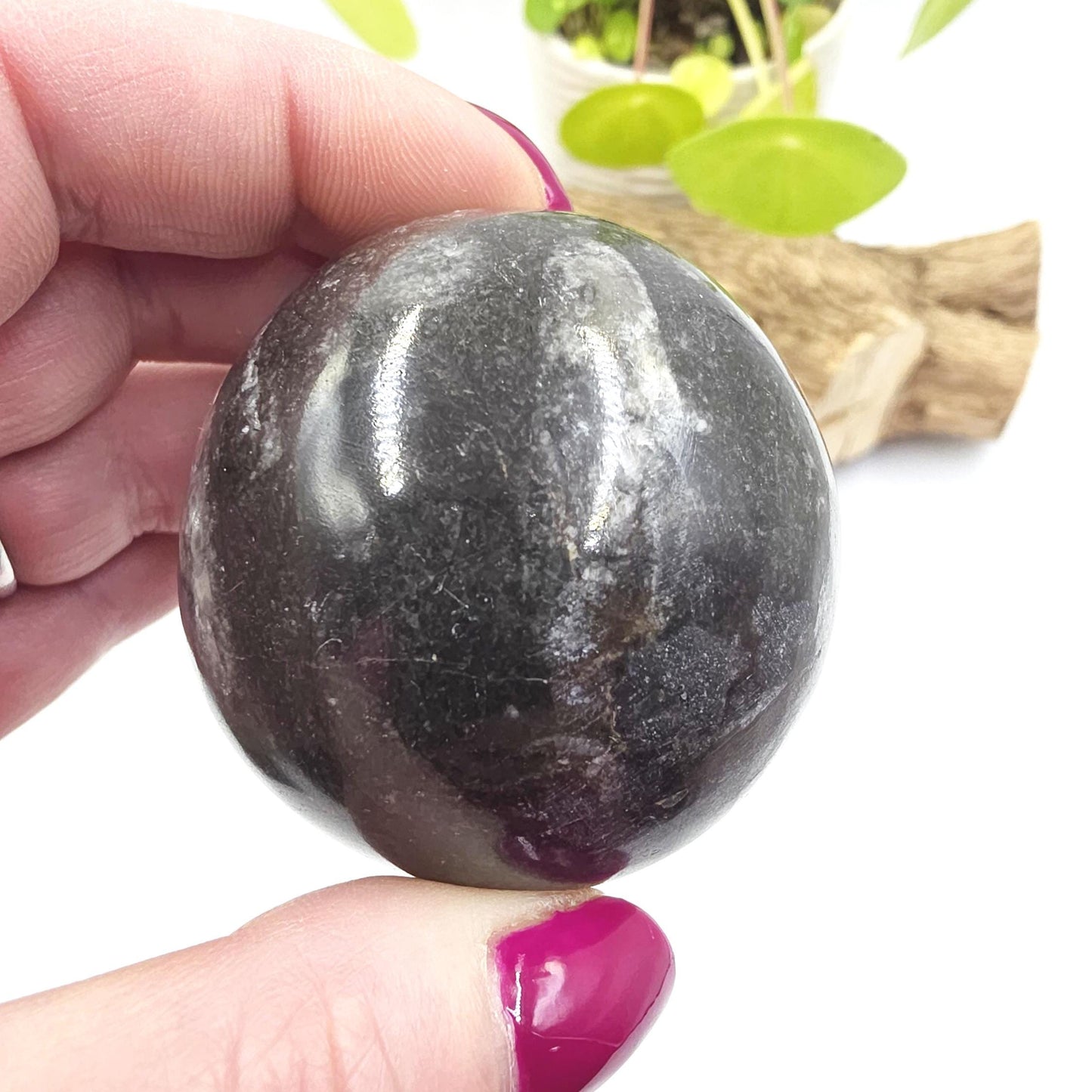 Orthoceras Fossil Sphere – Ancient Ocean Energy, Grounding & Earth History Crystal Ball, 53mm