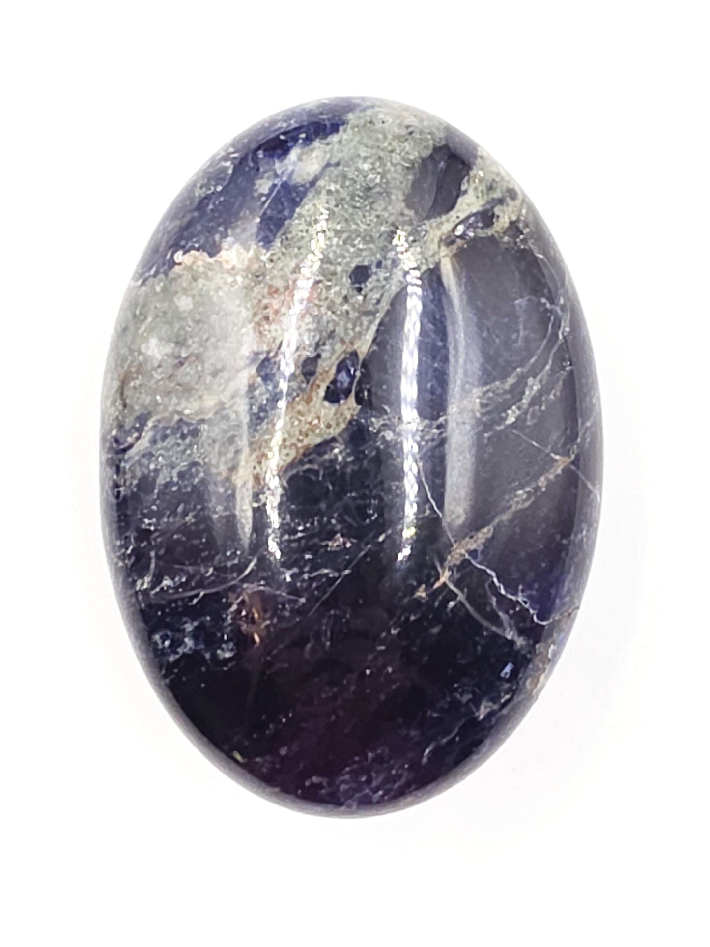 Sodalite Palm Stone – Calm, Mental Clarity & Truth Healing Crystal, 95g