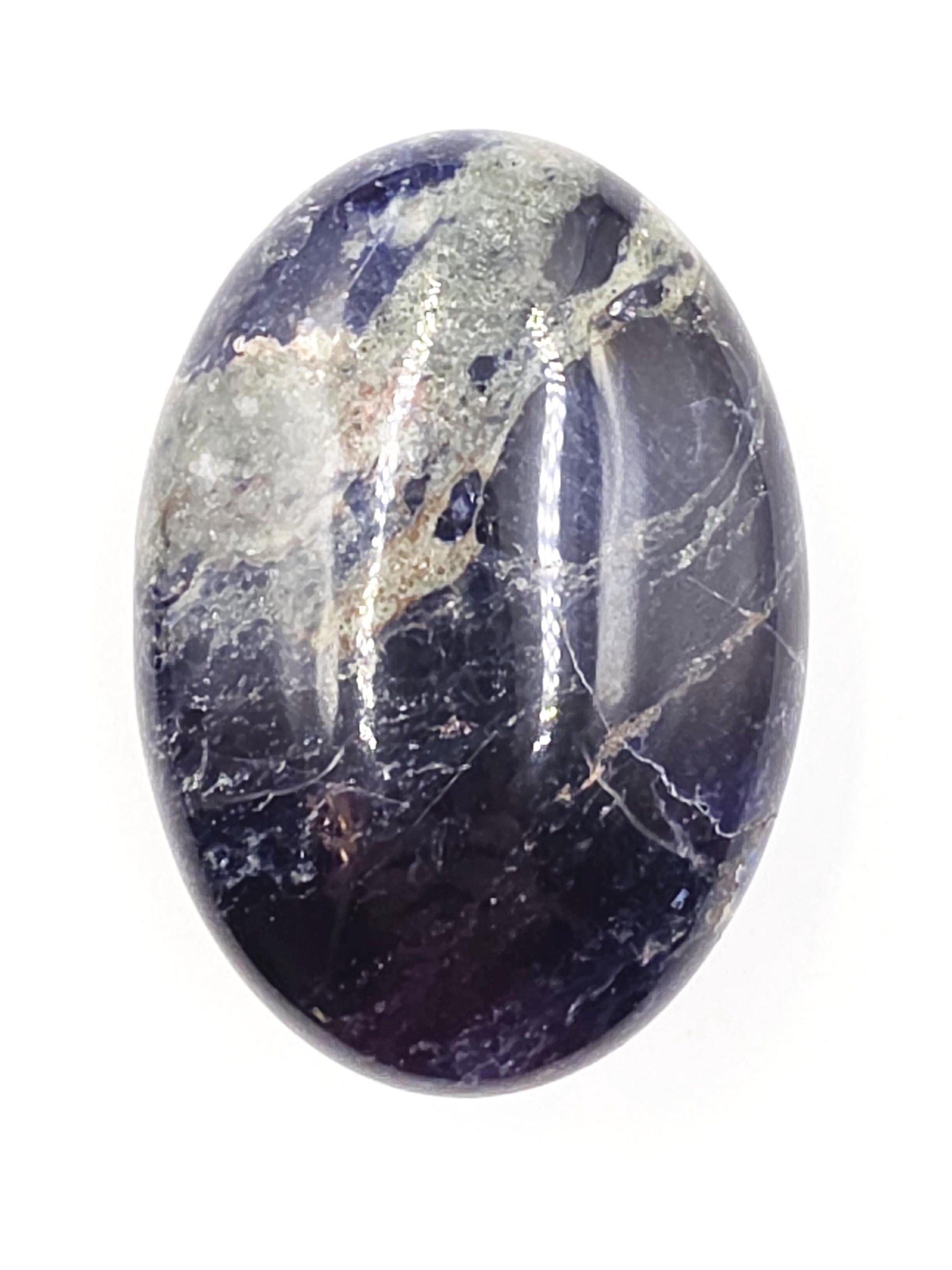 Sodalite Palm Stone – Calm, Mental Clarity & Truth Healing Crystal, 95g