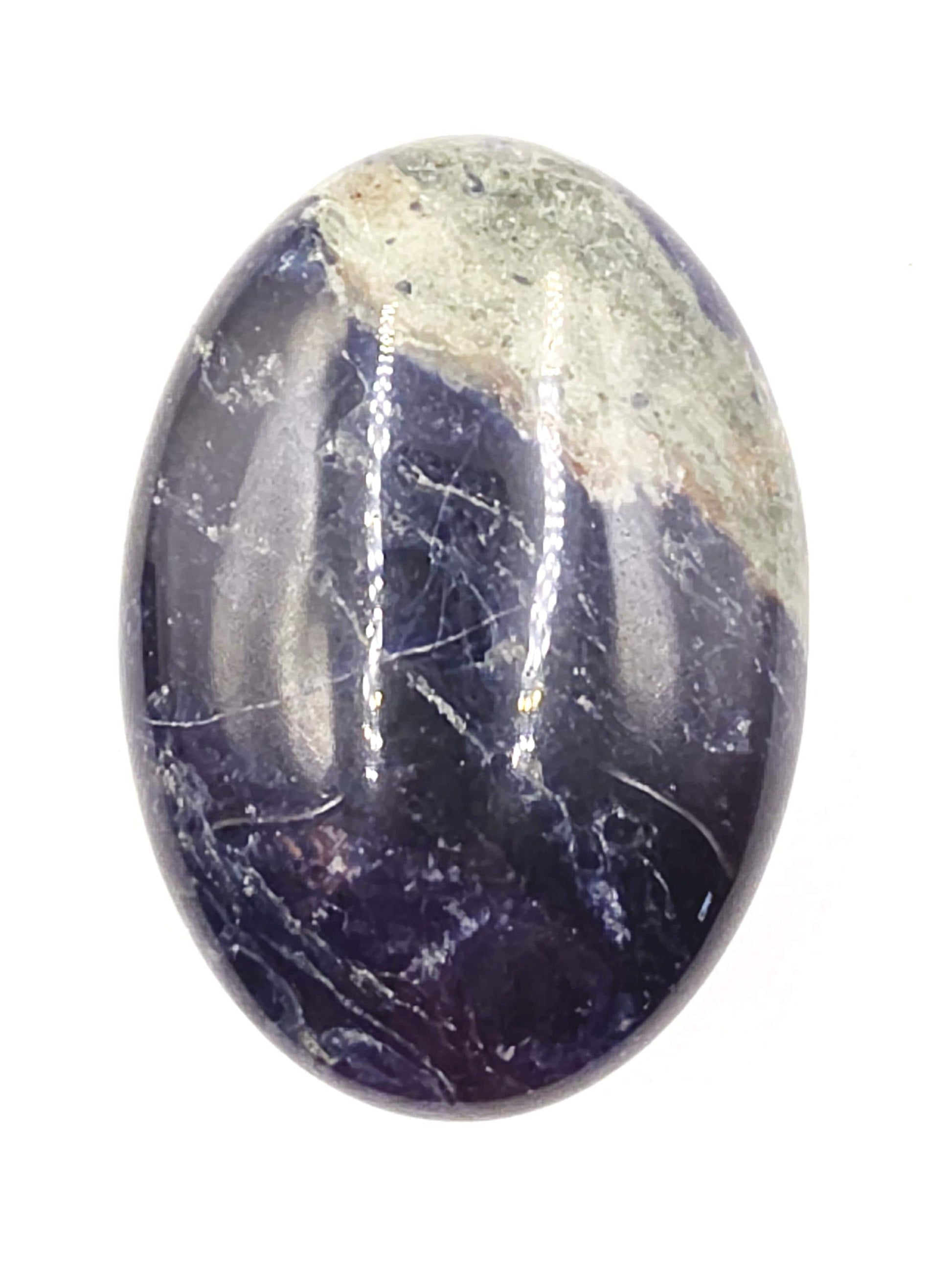 Sodalite Palm Stone – Calm, Mental Clarity & Truth Healing Crystal, 95g