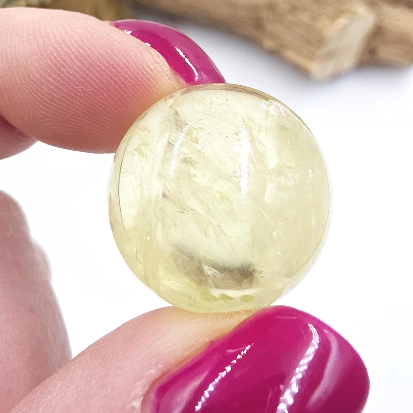 Citrine Mini Sphere – Joy, Abundance & Positive Energy Crystal Ball