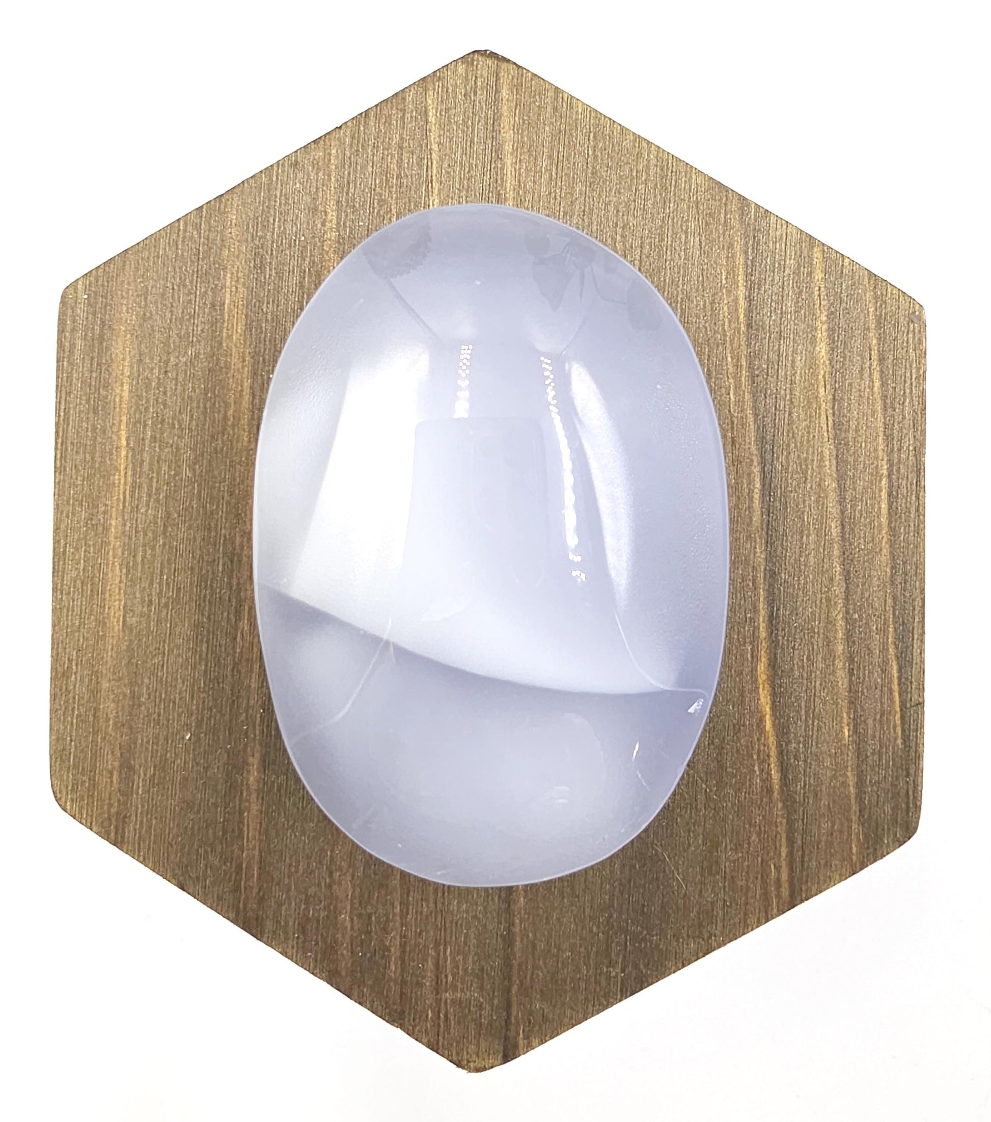 Blue Chalcedony Palm Stone – Calm, Communication & Gentle Emotional Healing Crystal, 55g