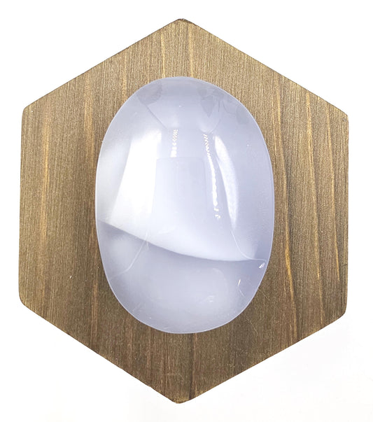 Blue Chalcedony Palm Stone – Calm, Communication & Gentle Emotional Healing Crystal, 55g