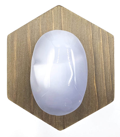 Blue Chalcedony Palm Stone – Calm, Communication & Gentle Emotional Healing Crystal, 55g