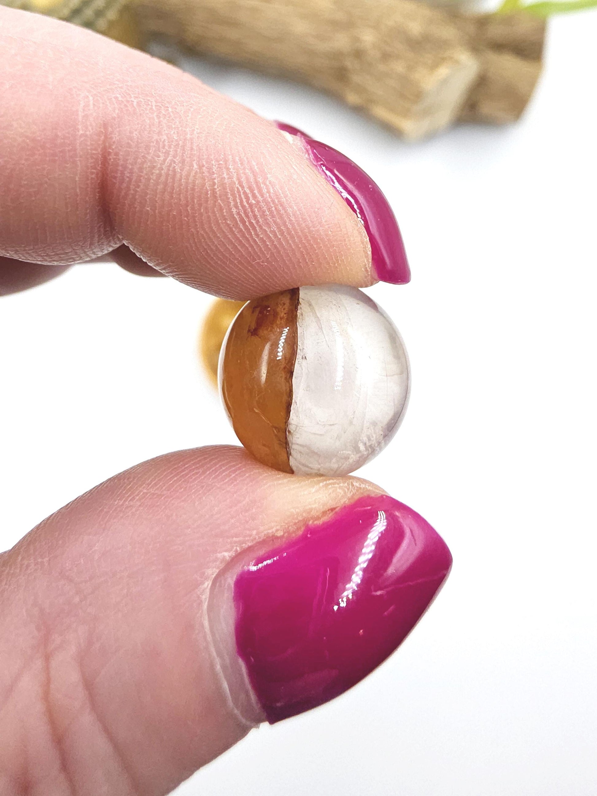 Golden Healer Mini Sphere – High Vibration Healing, Alignment & Positive Energy Crystal Ball (16–19mm)