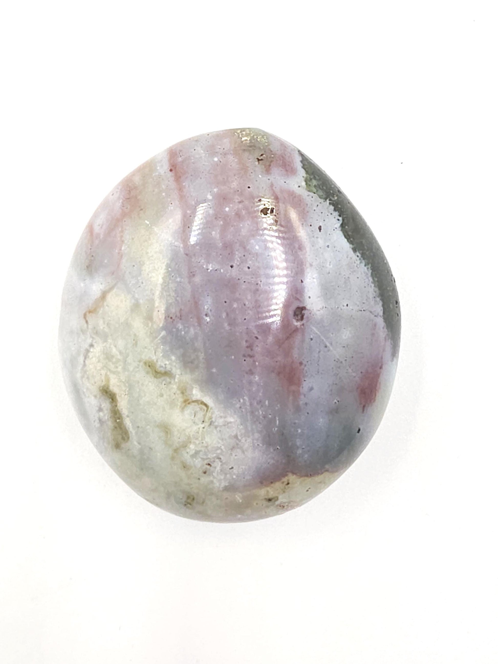 Ocean Jasper Palm Stone - Joy & Renewal Healing Crystal - 70g