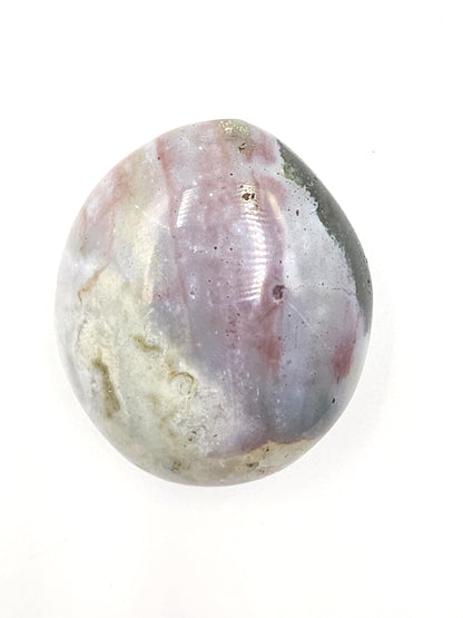 Ocean Jasper Palm Stone - Joy & Renewal Healing Crystal - 70g