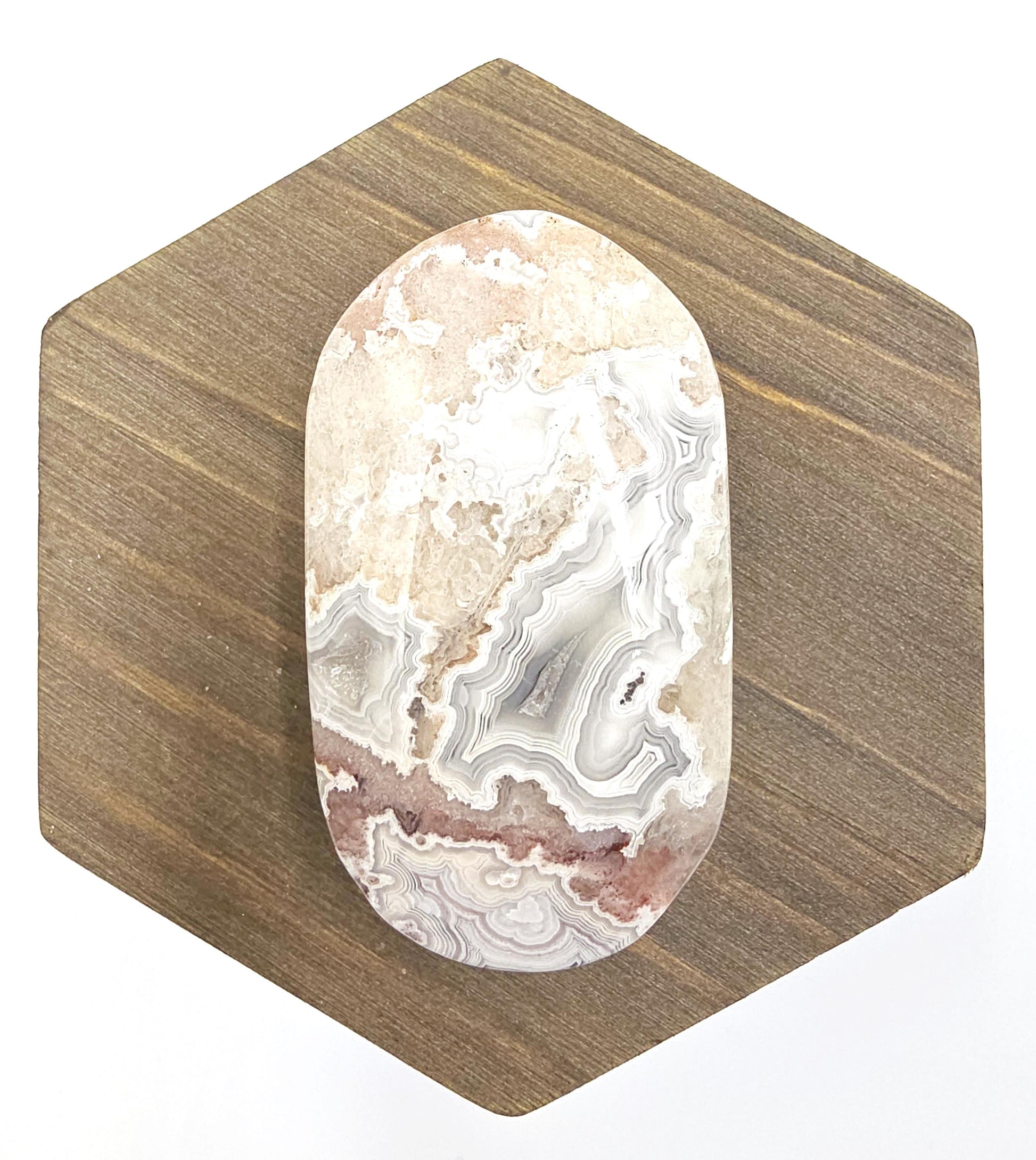 Mexican Crazy Lace Agate Palm Stone – Joy, Stability & Uplifting Energy Crystal, 55g