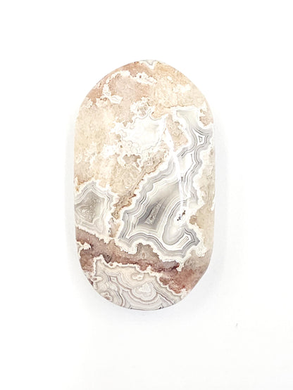 Mexican Crazy Lace Agate Palm Stone – Joy, Stability & Uplifting Energy Crystal, 55g