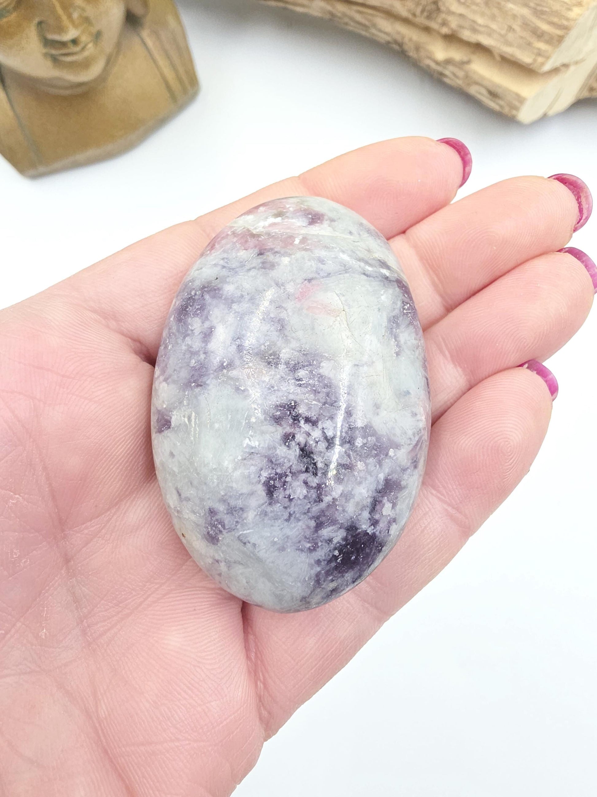 Unicorn Stone Palm Stone (Pegmatite) – Calm, Comfort & Emotional Healing Crystal, 85g