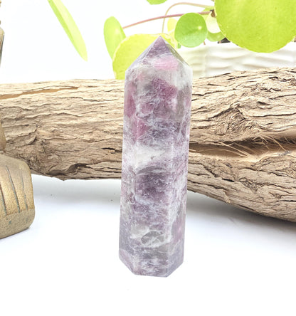 Plum Tourmaline Tower (Rubellite) - Emotional Healing & Spiritual Growth Crystal Point - 90g