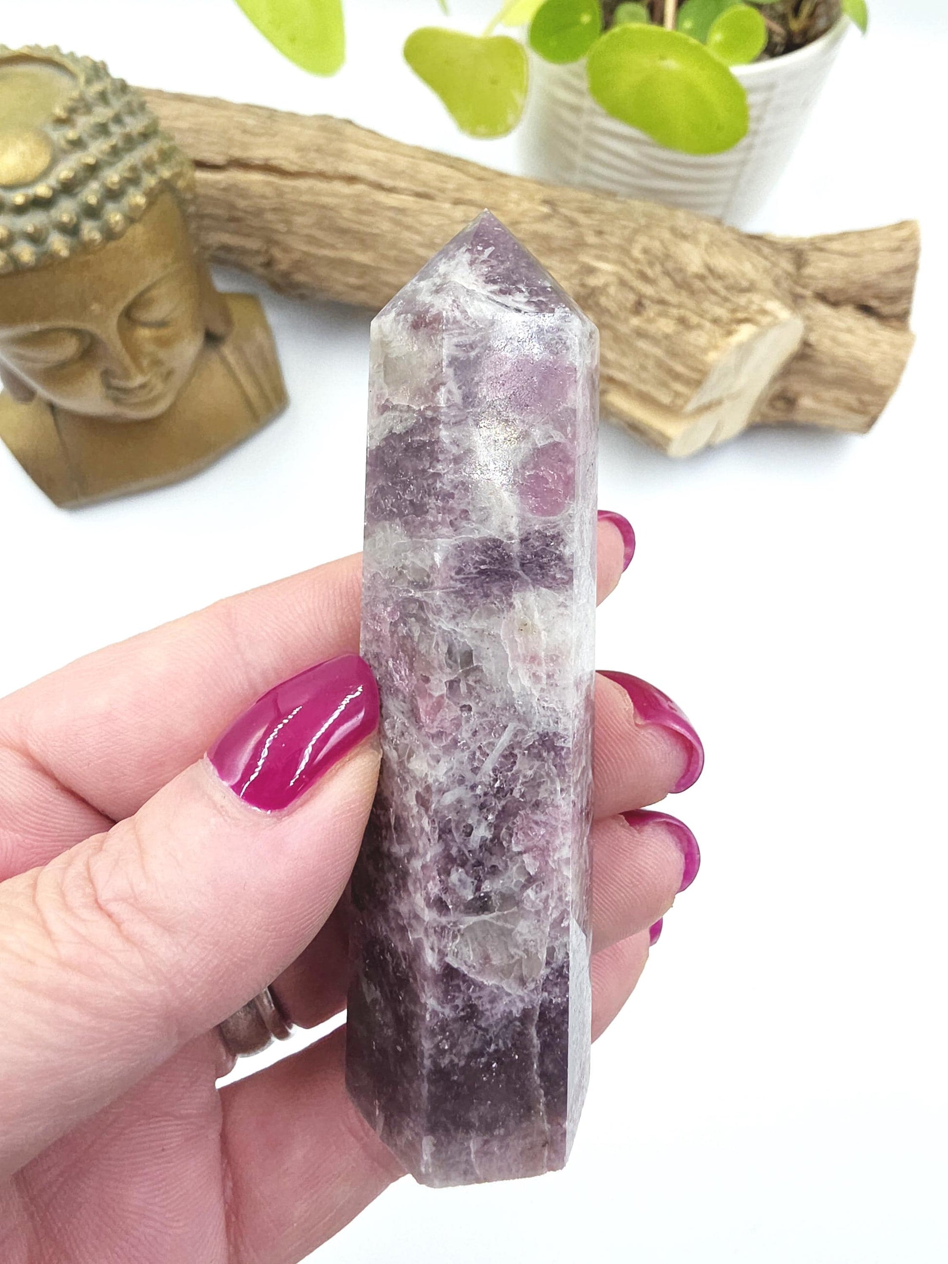 Plum Tourmaline Tower (Rubellite) - Emotional Healing & Spiritual Growth Crystal Point - 90g