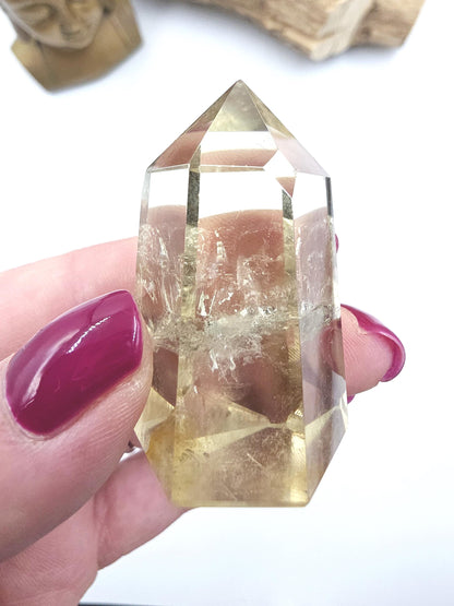 Citrine Point with Golden Healer – Abundance, Healing & High Vibration Manifestation Crystal Tower, 60g