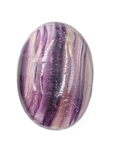 Large High Grade Rainbow Fluorite Palm Stone - Focus and Clarity Healing Crystal - 130g