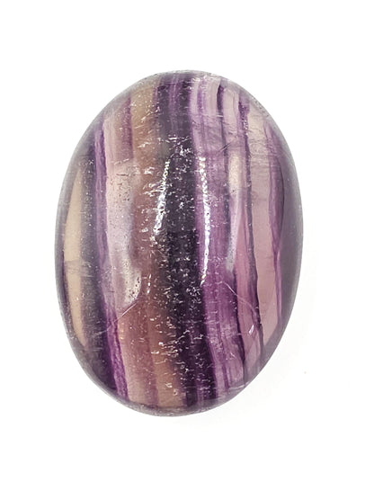 Large High Grade Rainbow Fluorite Palm Stone - Focus and Clarity Healing Crystal - 130g