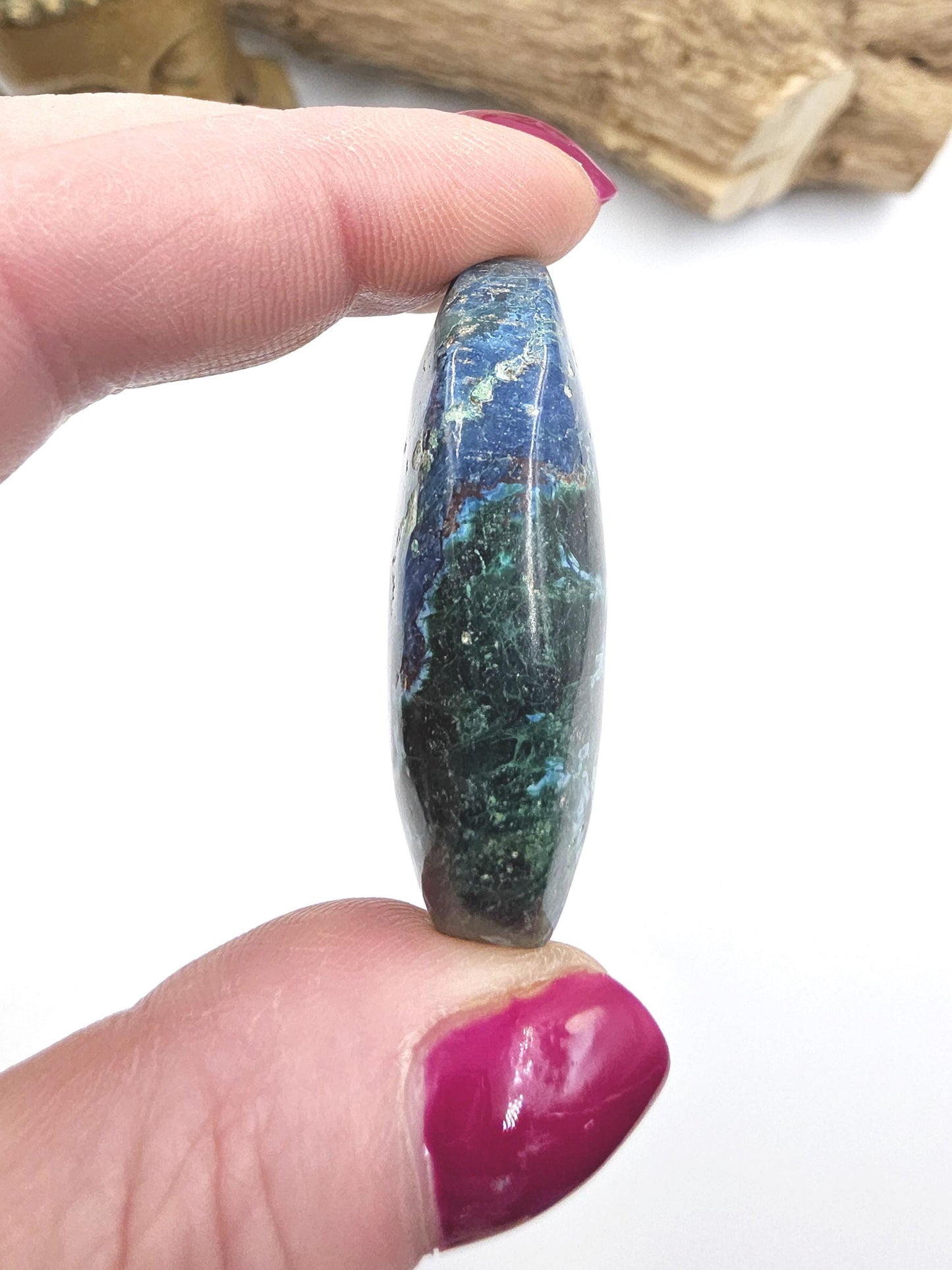 Phoenix Turquoise Palm Stone: Reiki and Meditation Crystal, 40g