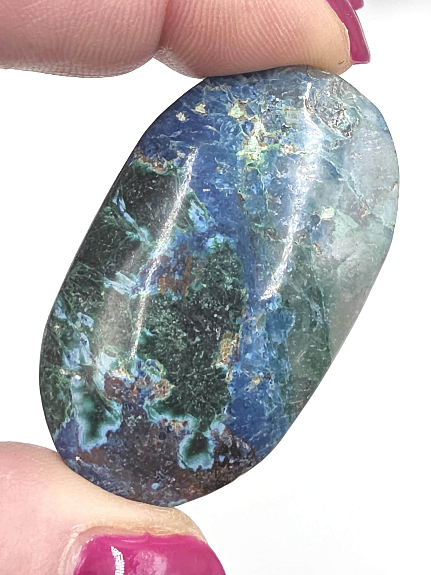 Phoenix Turquoise Palm Stone: Reiki and Meditation Crystal, 40g