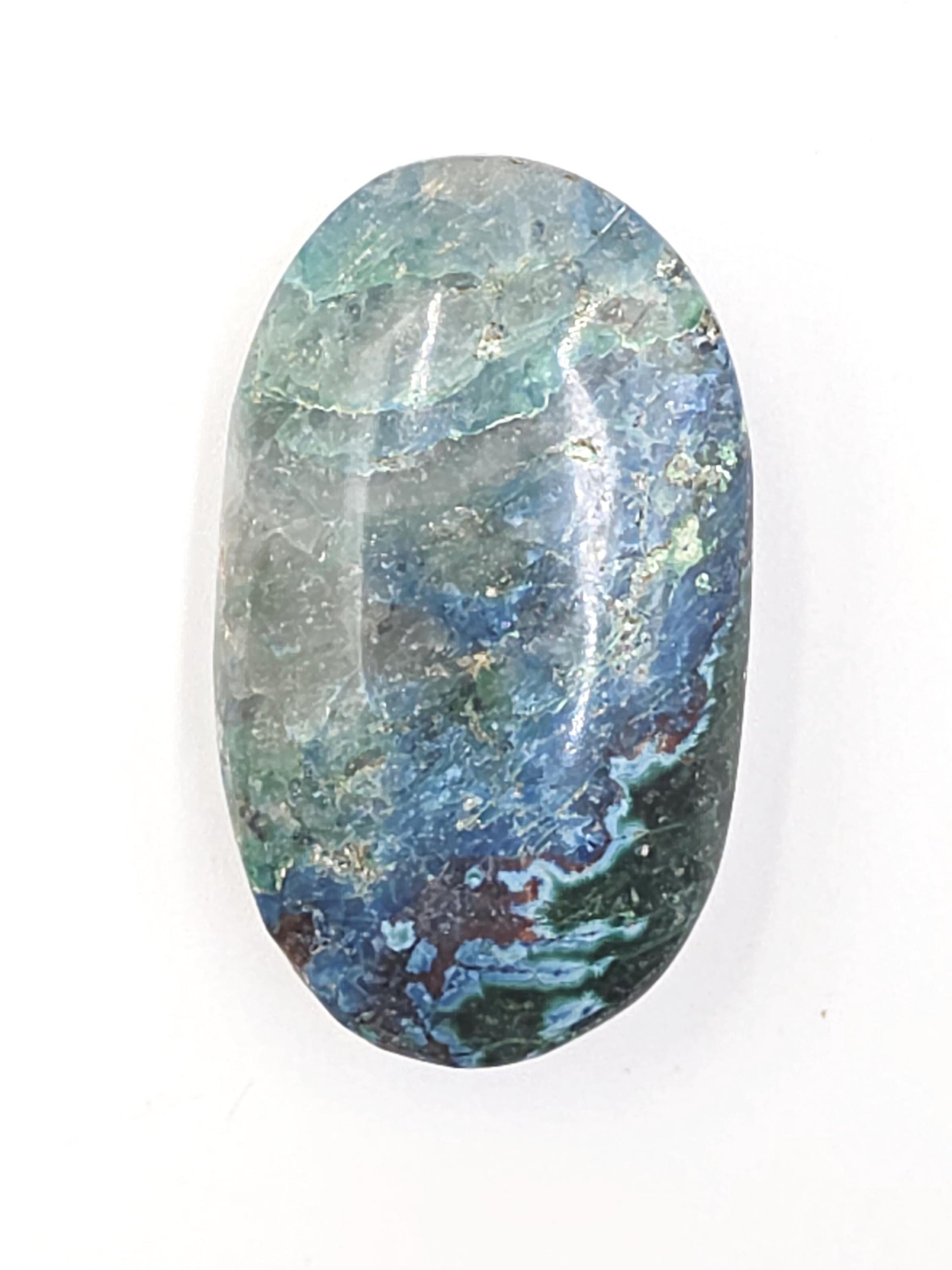 Phoenix Turquoise Palm Stone: Reiki and Meditation Crystal, 40g