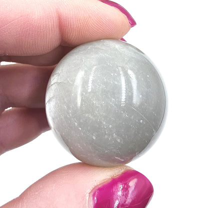Green Moonstone Sphere – Emotional Balance, Intuition & New Beginnings Crystal Ball, 35mm