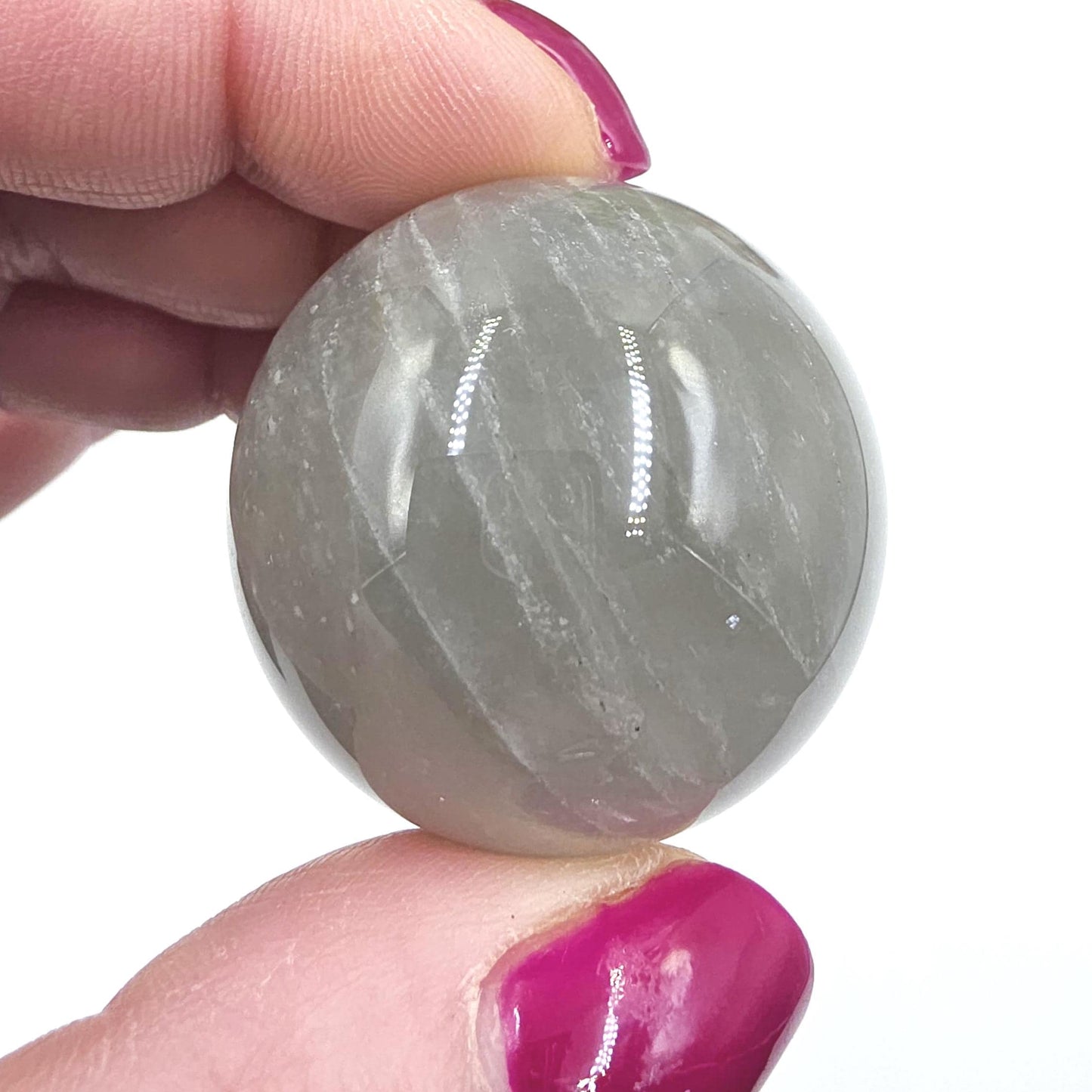 Green Moonstone Sphere – Emotional Balance, Intuition & New Beginnings Crystal Ball, 35mm